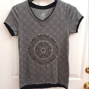 Made For Life Graphic Tee Heather Gray Black Silver Women's Sz Small